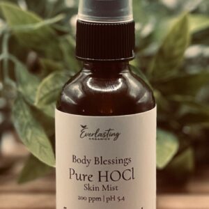 Pure HOCl Skin Mist 2 oz amber glass spray bottle by Everlasting Organics